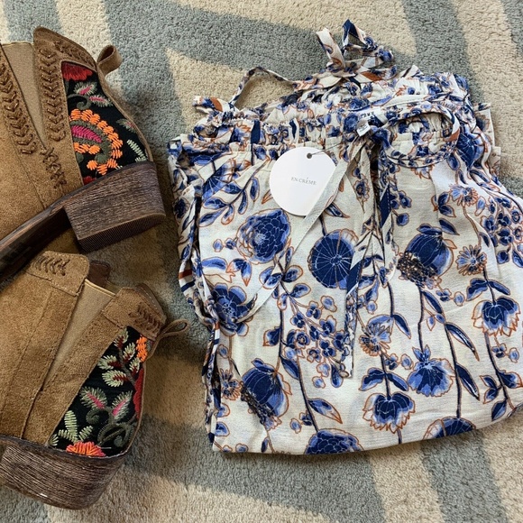 LAST ONE!! Floral Print Long Sleeve Blouse Top - Picture 6 of 8